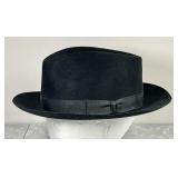 Black Stetson fedora Size 7 3/8 with a box
