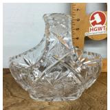 Lead crystal basket