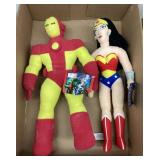 Wonder Woman and Iron Man plush toys