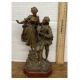 Rancoulet French bronze Victorian couple