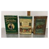 3 vintage tobacco tins