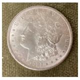 1921 Morgan silver dollar