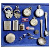 Pocket watches, lighter, small collectibles