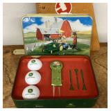 John Deere golf tin