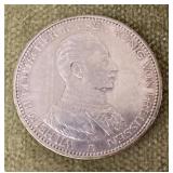 1914 German States Prussian silver coin