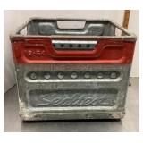 1964 Sealtest metal milk crate