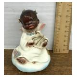 Josef Originals Black Americana porcelain angel