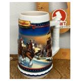 2002 Budweiser holiday beer stein