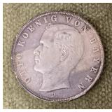 1909 German 3 mark silver coin