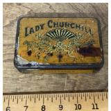 Antique Lady Churchill cigar tin