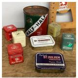 Collection of tobacco tins