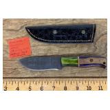 8" Damascus steel skinning knife