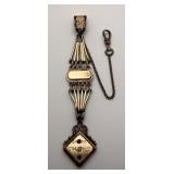 Antique gold filled watch fob