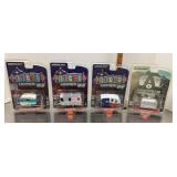 4 Greenlight Hitched Homes diecast campers