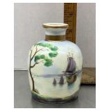 French Sevres porcelain hand painted vase