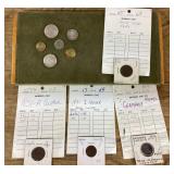 Group of foreign coins