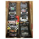 Flat of diecast race cars