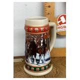 Budweiser holiday beer stein