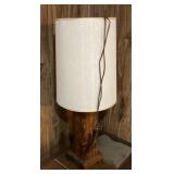 Vintage pine table lamp