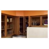 Contents of upper cabinets