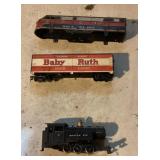 3 HO train cars
