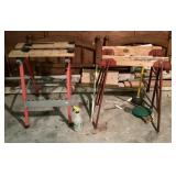 Pair of sawhorses and Shop Mate