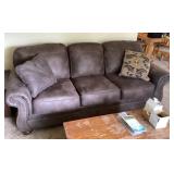 Faux suede sofa