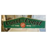Wood A&P Coast to Coast sign --35" wide