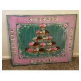 30x34 cupcake print on canvas