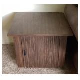 Square end table with storage