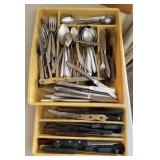 Stainless flatware and kitchen knives