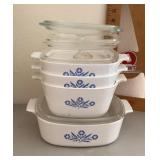 Corning Ware Cornflower casseroles with lids