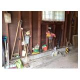 Contents along garage wall