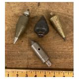 4 plumb bobs