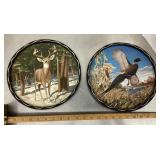 2 metal wildlife trays