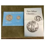 2 Liberty dimes & 2 Walking Liberty half dollars