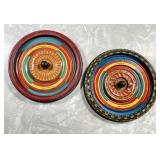 2 vintage 1920s tin litho Flicker Tops
