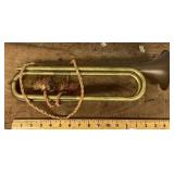 Vintage brass bugle