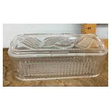 Clear glass refrigerator dish