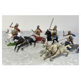 Vintage Aohna Greek soldiers, horses, chariots