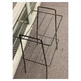 MCM black metal wire shelf