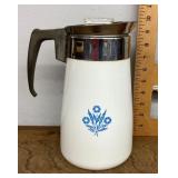Corning Ware Cornflower coffee pot