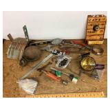 Assorted hand tools, etc.