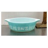 Turquoise Pyrex Amish Butterprint casserole