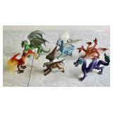 6 Plastoy dragon figures