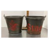 Stag and Anheuser Busch beer buckets