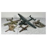 Military aircraft and diorama models