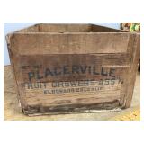 Vintage wood Placerville fruit crate