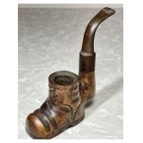 Italian briar hand carved pipe --boot