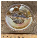 Marigold glass candy dish